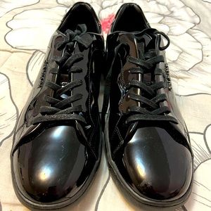 Calvin Klein Fuego 34F1157 Black Men's Patent Leather Designer Sneaker Shoes